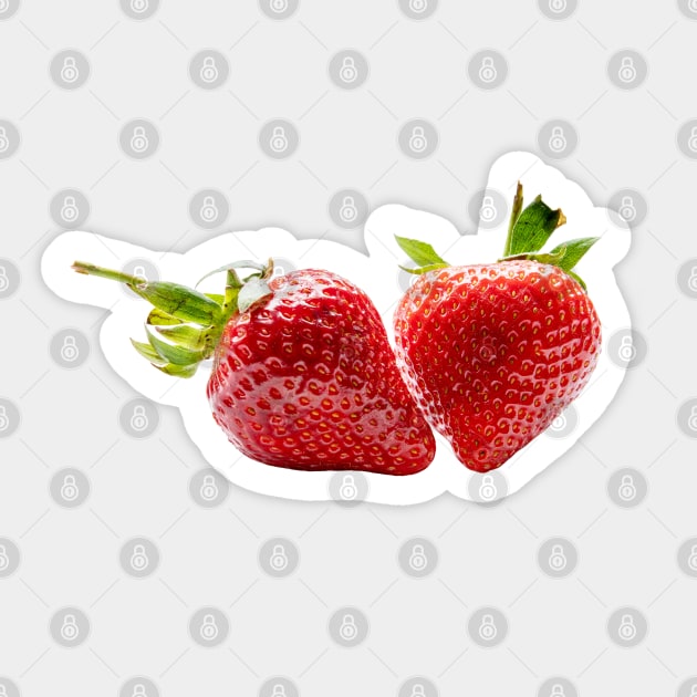 Two  fresh strawberrys Sticker by Russell102